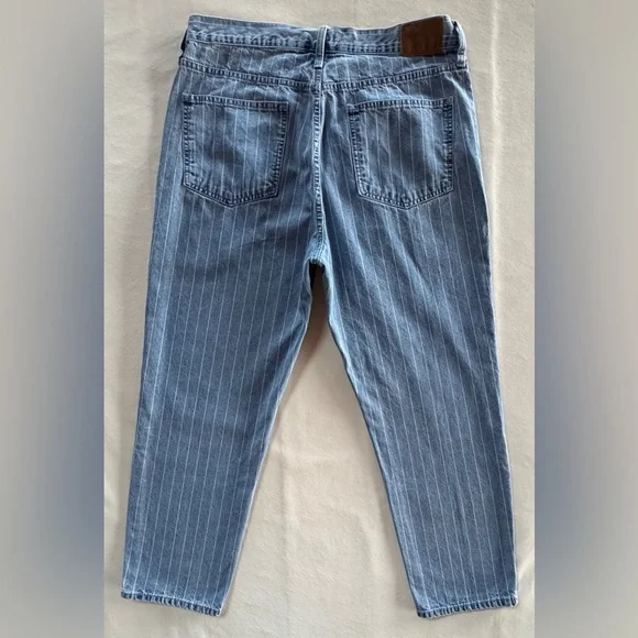 Madewell The Perfect Vintage Crop Jean High-Rise Pinstripe Edition L3915 (32) - Picture 4 of 16